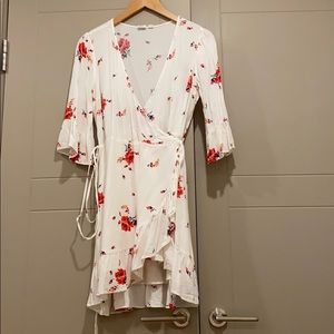 Gap Floral Wrap Dress